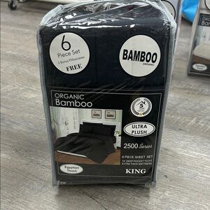 BAMBOO Organic Ultra Plush Black King Sheet Set